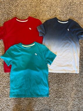 abercrombie kids Red, Teal & Blue Ombre Short Sleeve Tees